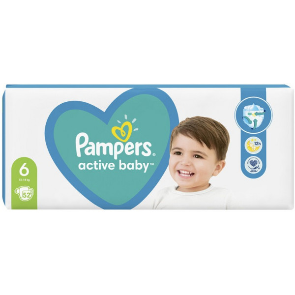 Фото - Одноразовые подгузники Pampers Active Baby Размер 6 (13-18 кг), 52 шт. (81680791)