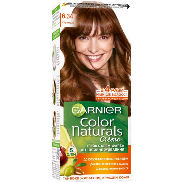 Фото - Краска для волос Garnier Color Naturals 6.34 Карамель 110 мл (3600540676993)
