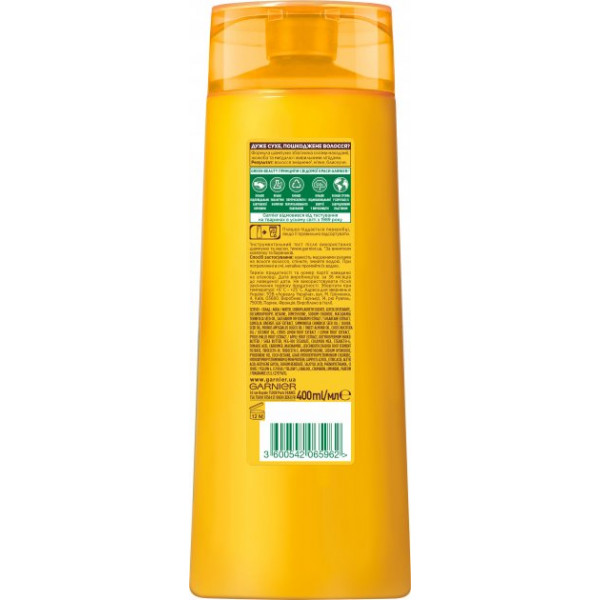 Фото - Шампунь жіночий Garnier FRUCTIS Потрійне відновлення д/дуже сухий. І поврежден.волос 400 мл