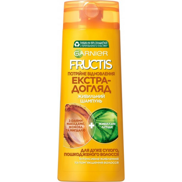 Фото - Шампунь жіночий Garnier FRUCTIS Потрійне відновлення д/дуже сухий. І поврежден.волос 400 мл Фото - Шампунь жіночий Garnier FRUCTIS Потрійне відновлення д/дуже сухий. І поврежден.волос 400 мл
