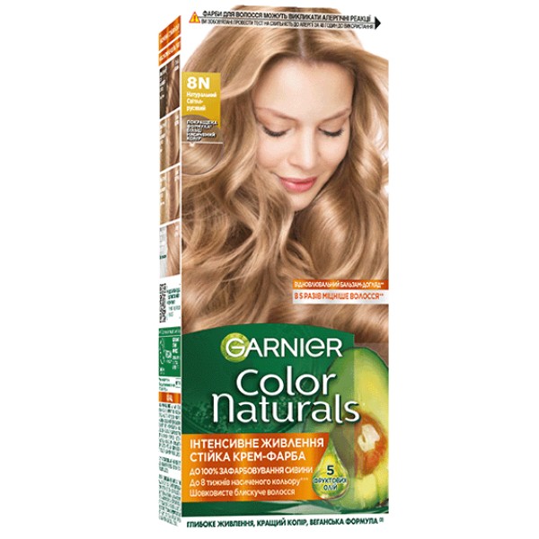 Фото - Краска для волос Garnier Color Naturals 8N Натуральный светло-русый (3600542404679) Фото - Краска для волос Garnier Color Naturals 8N Натуральный светло-русый (3600542404679)