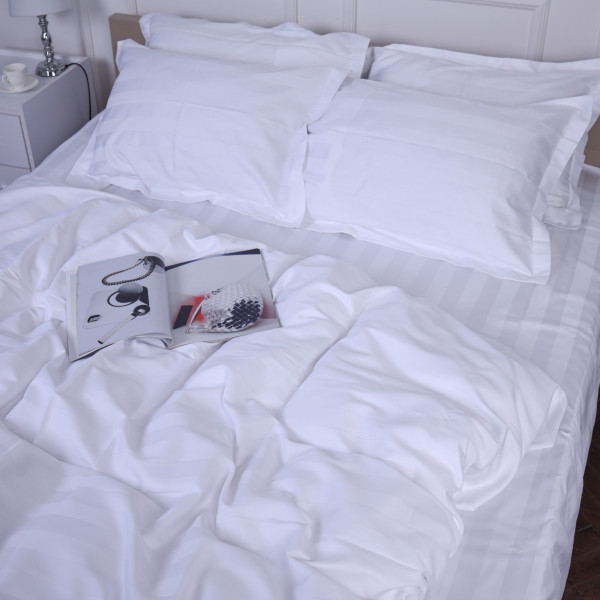 Фото - Комплект постільної білизни MirSon Сатин-страйп Royal Pearl 143х210 (2200000007254) Фото - Комплект постільної білизни MirSon Сатин-страйп Royal Pearl 143х210 (2200000007254)