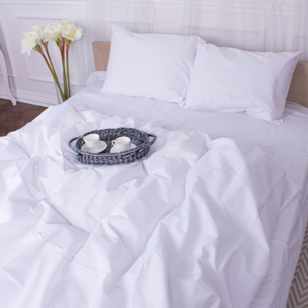 Фото - Комплект постільної білизни MirSon King Size Бязь 11-2107 White 220х240 (2200001171664)