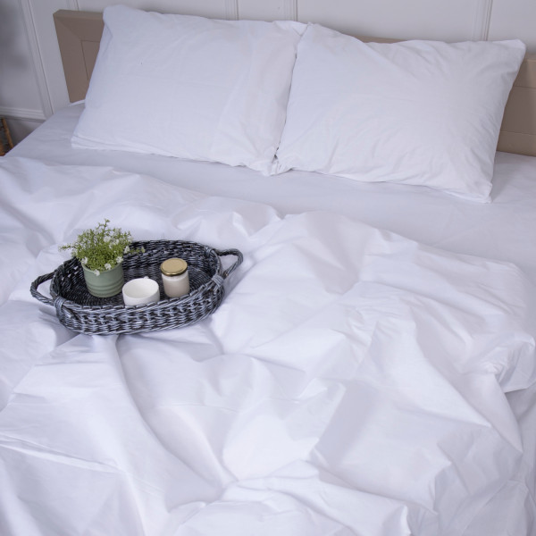 Фото - Комплект постільної білизни MirSon Ranforce Elite 11-2107 White 143х210 (2200004667775)