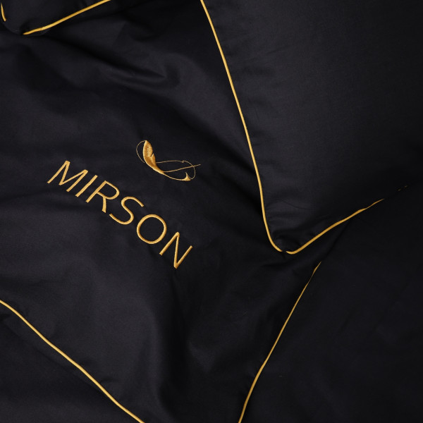 Фото - Комплект постільної білизни MirSon Ranforce Elite Corner 16-9000 Black Stone 200х220 см (2200008401351)