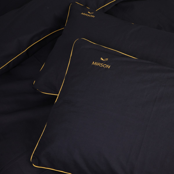 Фото - Комплект постільної білизни MirSon Ranforce Elite Corner 16-9000 Black Stone 200х220 см (2200008401351)