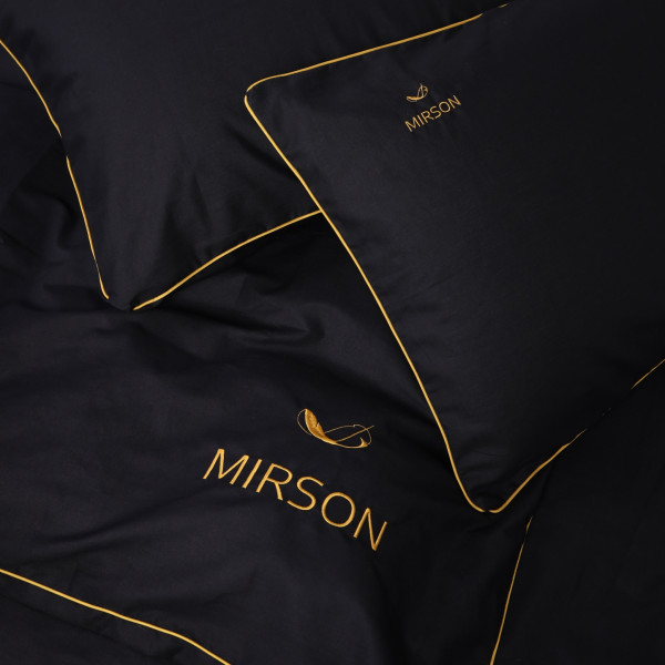 Фото - Комплект постільної білизни MirSon Ranforce Elite Corner 16-9000 Black Stone 200х220 см (2200008401351)