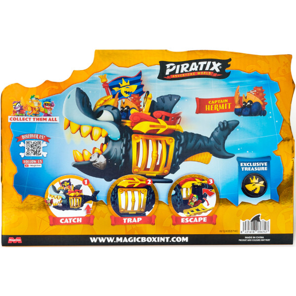 Фото - Набір ігрових фігурок Piratix S - КОРОЛІВСЬКА ЧОРНА АКУЛА (PPXSP112IN11)