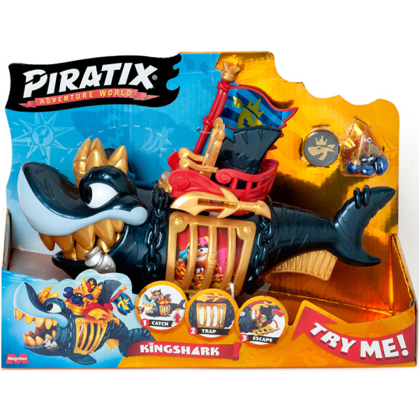 Фото - Набір ігрових фігурок Piratix S - КОРОЛІВСЬКА ЧОРНА АКУЛА (PPXSP112IN11)