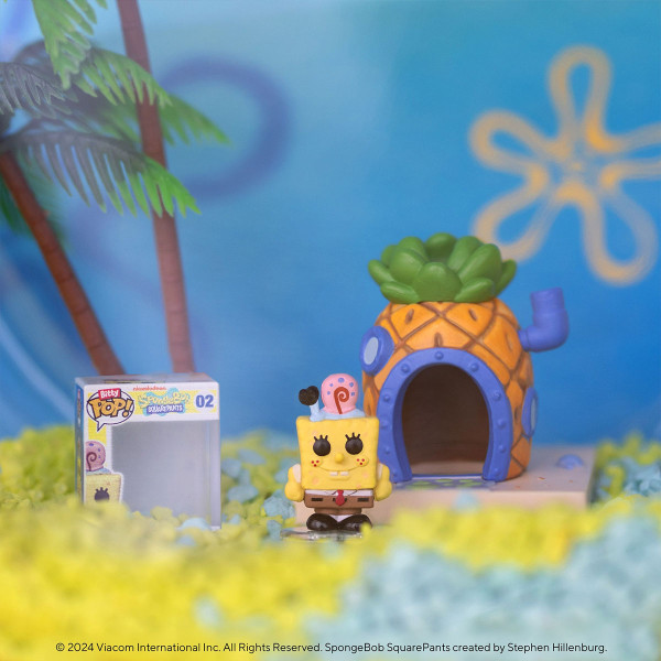 Фото - Набір ігрових фігурок FUNKO BITTY POP! Town серії Губка Боб Квадратні Штани – ГУБКА БОБ І ЙОГО БУДИНОК (83638)