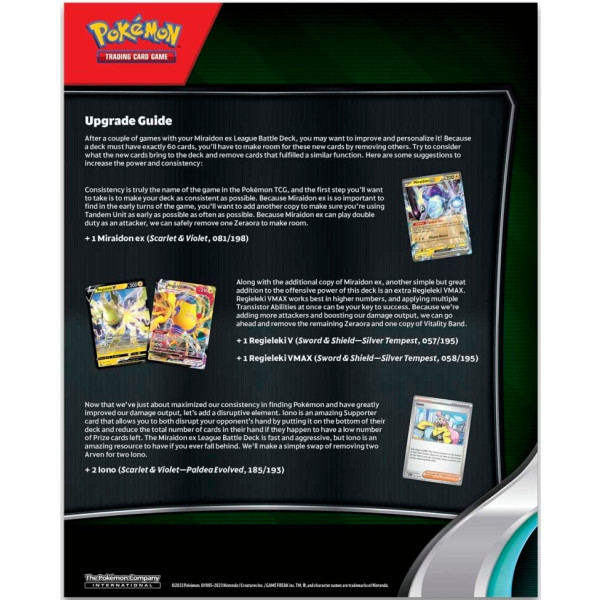 Фото - Настільна гра (5-7 років) Pokemon Miraidon ex League Battle Deck (820650852732)