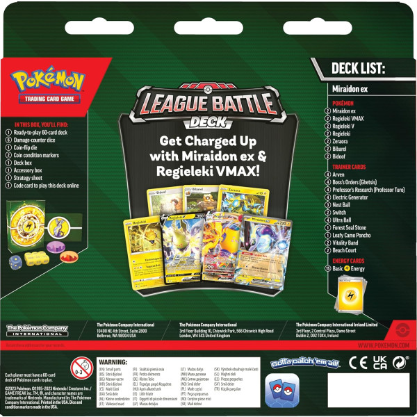 Фото - Настільна гра (5-7 років) Pokemon Miraidon ex League Battle Deck (820650852732)