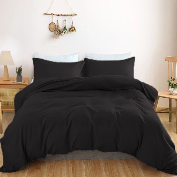 Фото - Комплект постільної білизни MirSon Satin Light Pro 10-006 Black 2x160x220 см (2200010171723)