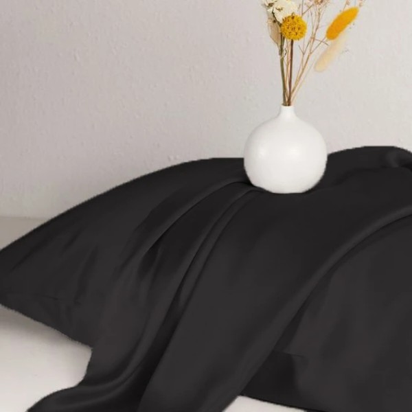 Фото - Комплект постільної білизни MirSon Satin Light Pro 10-006 Black 2x160x220 см (2200010171723)