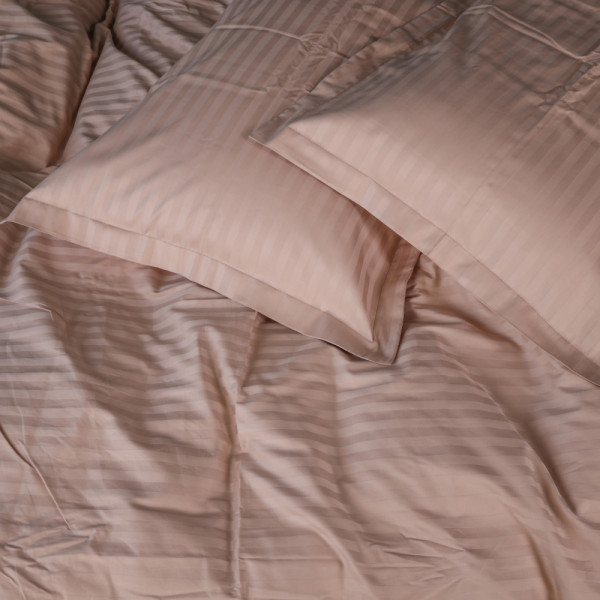 Фото - Комплект постільної білизни MirSon Satin Stripe 30-0004 Cream 143х210 см (2200005248591)