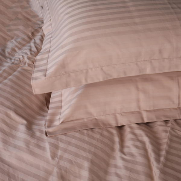 Фото - Комплект постільної білизни MirSon Satin Stripe 30-0004 Cream 143х210 см (2200005248591)