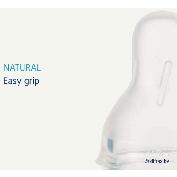 Фото - Великий потік соска дитяча силіконова Difrax S-bottle Natural 2 шт. (673)