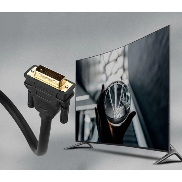 Фото - Кабель UGREEN DV101 DVI (24+1) Male to Male Cable Gold Plated 3m Black (11607)