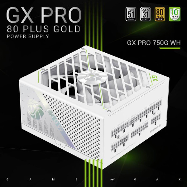 Фото - Блок живлення для ПК Gamemax PRO 750G WH