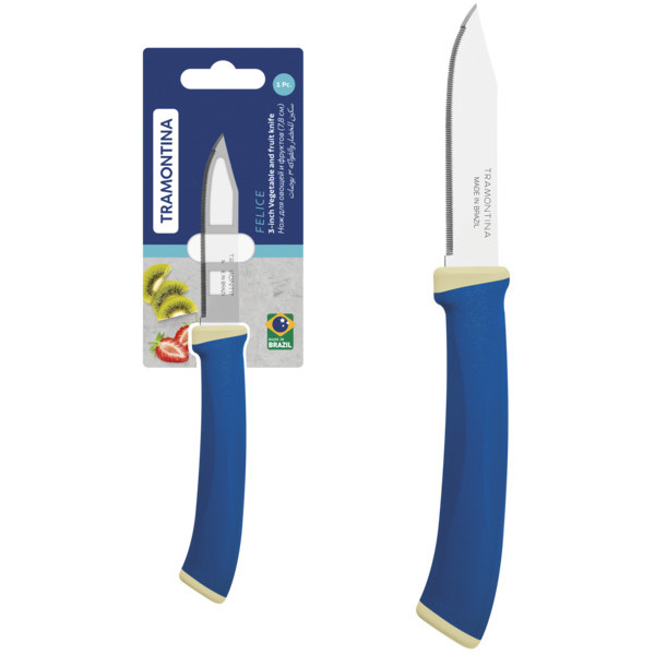 Фото - Ніж для овочів Tramontina FELICE Blue 7,8 см (23491/113)