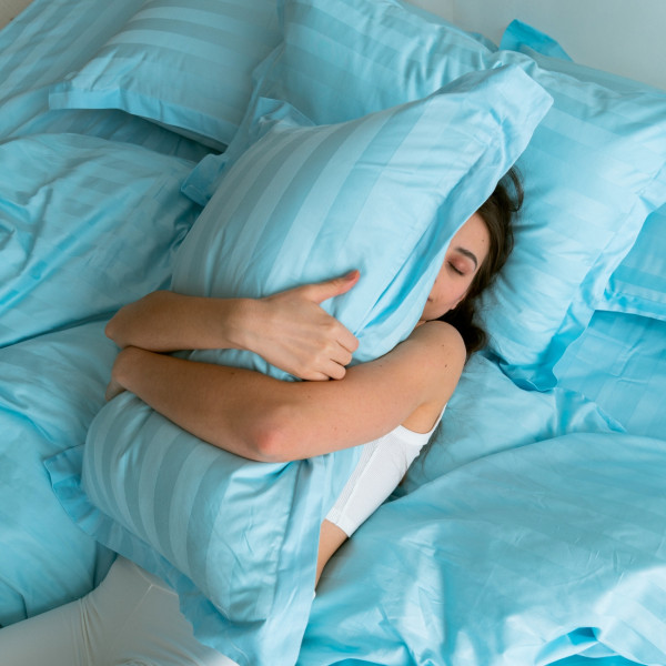 Фото - Комплект постільної білизни MirSon Сатин-страйп Valentino 143х210х2 см (2200000037855)