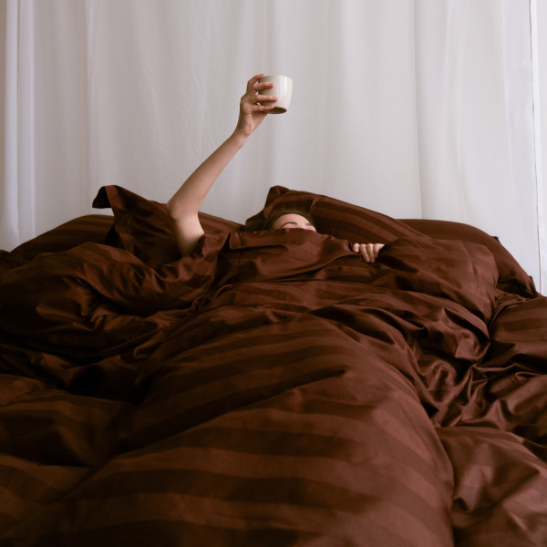 Фото - Комплект постільної білизни MirSon Сатин-страйп Lorenzo 200х220 см (2200000019219)