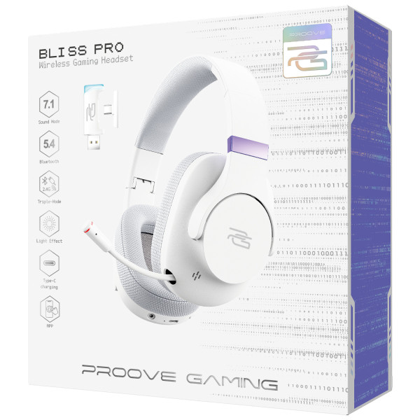 Фото - Гарнітура бездротова ігрова Proove Gaming Bliss Pro APP White (GHBLPPP10002)
