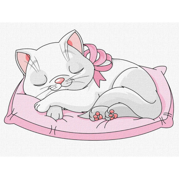 Фото - Картина за номерами Ideyka Прекрасна кішечка 30х40 см (KHO6207)