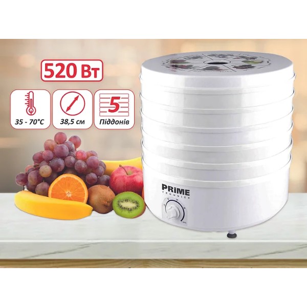 Фото - Сушилка для фруктов и овощей Prime Technics PFD 502 W