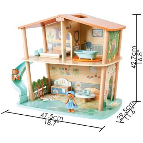 Фото - Меблі та будиночки для ляльки Hape Тигри в джунглях дерев'яний (E3412)