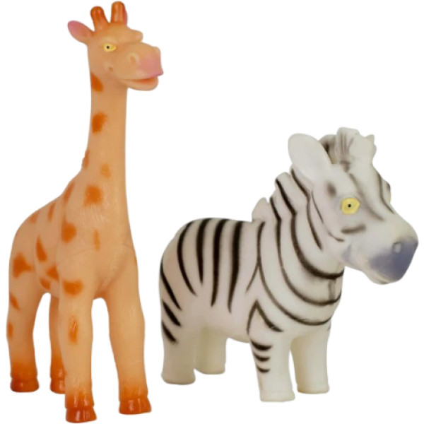 Фото - Іграшка для ванної Baby Team Тварини сафарі 2 шт. (8755_набір з зеброю)