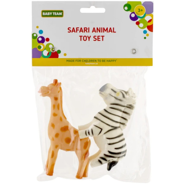 Фото - Іграшка для ванної Baby Team Тварини сафарі 2 шт. (8755_набір з зеброю)