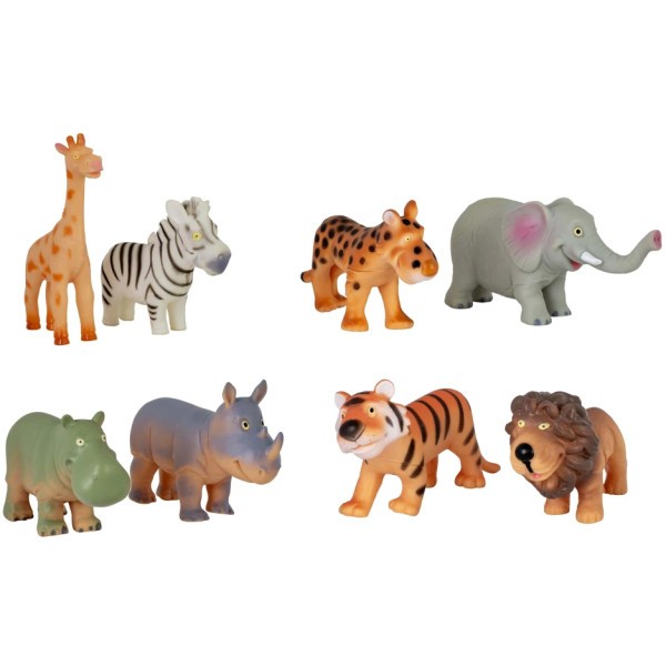 Фото - Іграшка для ванної Baby Team Тварини сафарі 2 шт. (8755_набір з зеброю)