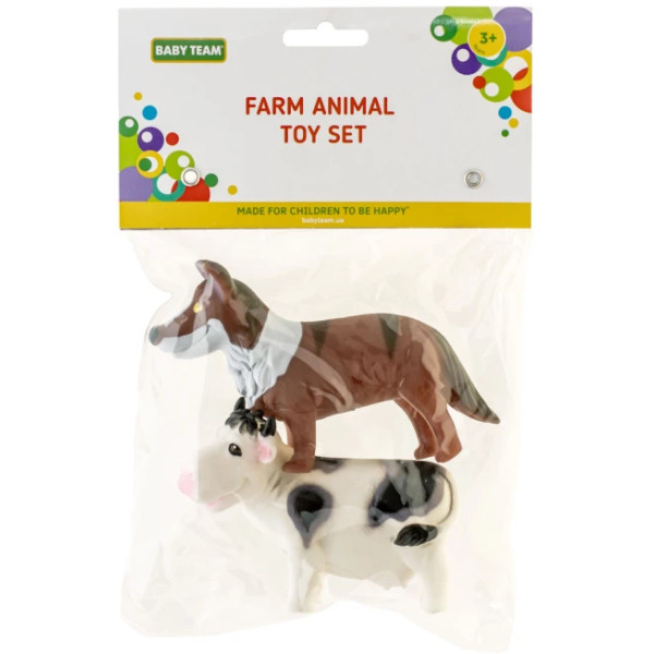 Фото - Іграшка для ванної Baby Team Тварини ферми 2 шт. (8756_набір з коровою)