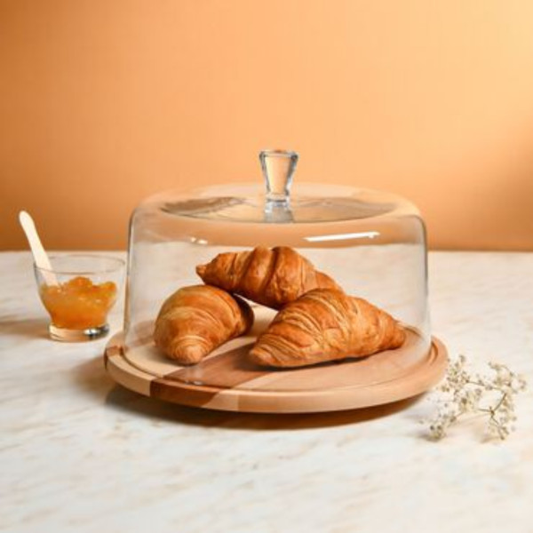 Фото - Ємність для зберігання торта Krosno GLAMOUR 28 см з кришкою (914046)