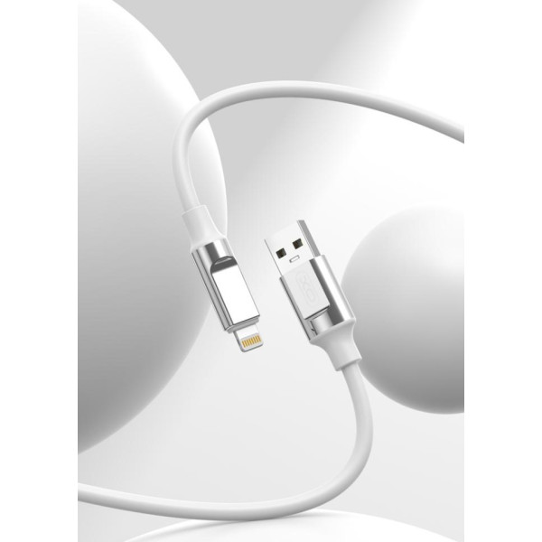 Фото - Кабель синхронізації даних XO Liquid Silicone Rubber USB-A to Lightning 6A 1m (NB251_L_White)