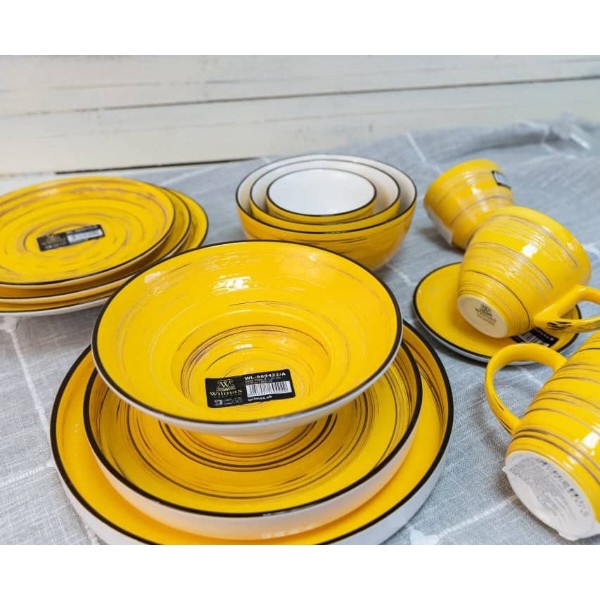 Фото - Тарелка десертная Wilmax Spiral Yellow 20.5 см (WL-669412 / A)
