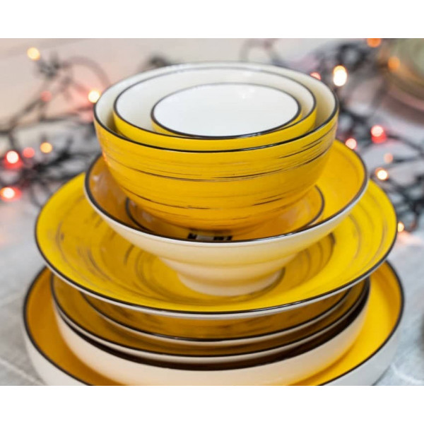 Фото - Салатник Wilmax Spiral Yellow 16.5 см 1000 мл (WL-669431 / A)