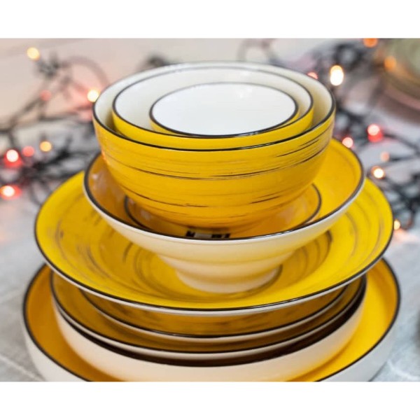 Фото - Тарелка десертная Wilmax Spiral Yellow 20.5 см (WL-669412 / A)