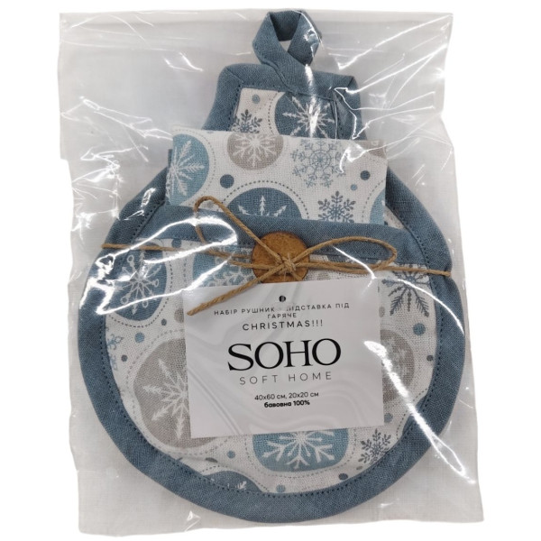 Фото - Набор полотенец SOHO 40х60 см+подст./горяч. Christmas!!! (BS 84157)