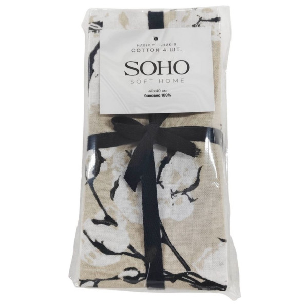 Фото - Набір рушників SOHO 40х40 см Cotton 4 шт. (BS 55601S/1)