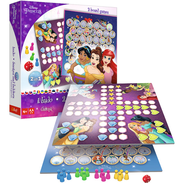 Фото - Настільна гра (3-4 роки) Trefl 2в1 Принцеси Дісней (24180)