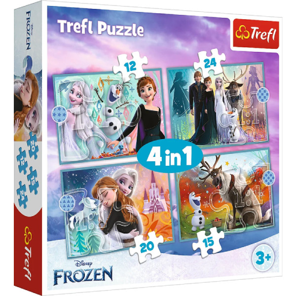 Фото - Пазлы (3-4 года) Trefl 4в1 Frozen Удивительный мир Ледяного сердца (43816)