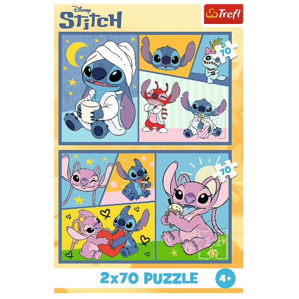 Фото - Пазлы (3-4 года) Trefl 2x70 Lilo&Stitch Со Стичем не скучно (44448)