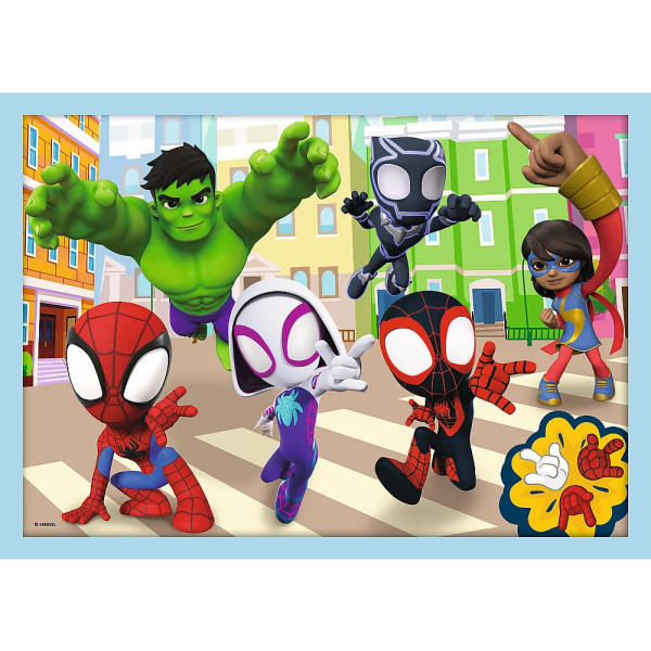 Фото - Пазли (3-4 роки) Trefl 4в1 Spiderman Команда Спайда (46114)