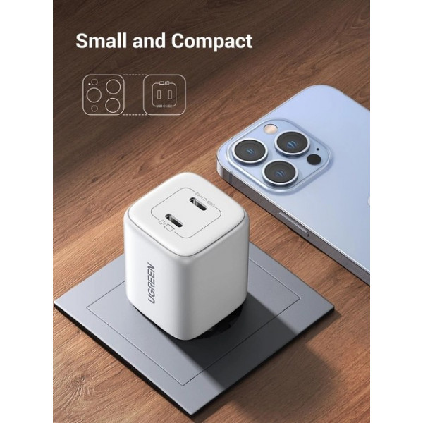 Фото - Мережевий зарядний пристрій UGREEN CD294 Nexode 45W Charger White (15327)