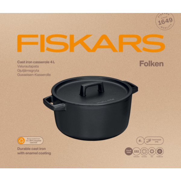 Фото - Каструля Fiskars Folken 4 л (1075698)