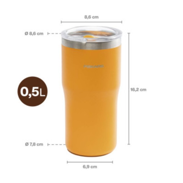 Фото - Термокружка Fiskars On-the-go 0.5 оранжевый (1078761)