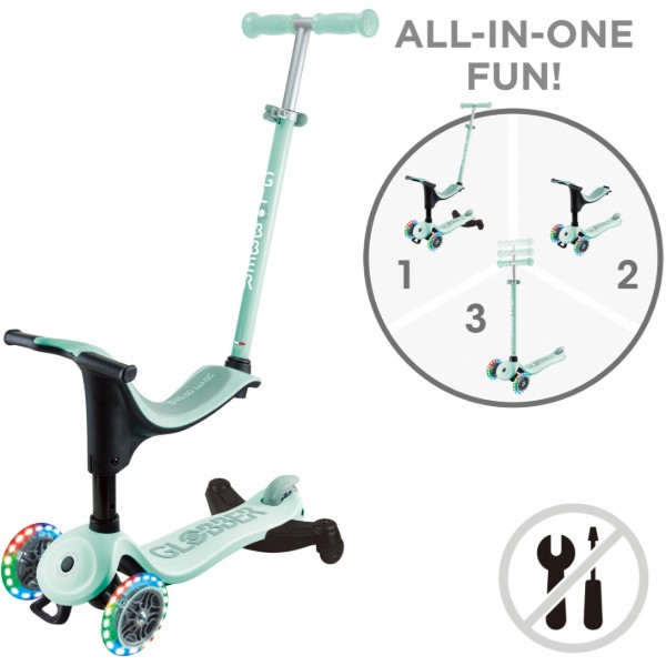 Фото - Триколісний самокат Globber GO UP SPORTY 360 Мятно-фісташковий (456-706)