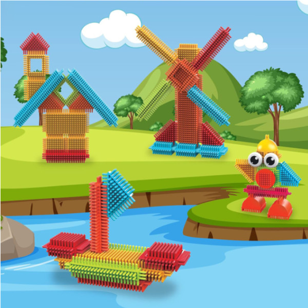 Фото - Пластиковий конструктор Picasso Tiles HEDGEHOG BUILDING BLOCKS SET 41 деталь (27384)